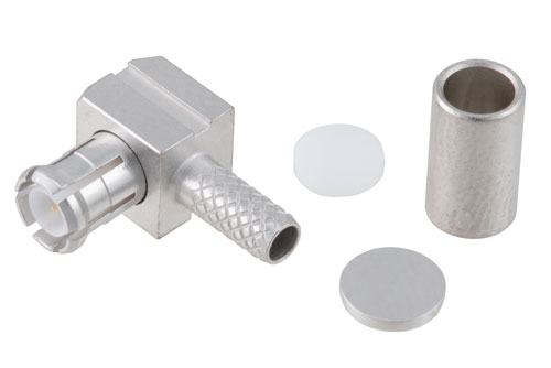 MCX Plug Right Angle Non-Magnetic Connector Crimp/Solder Attachment for RG316