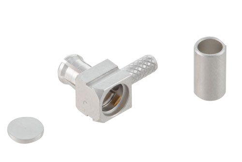 MCX Plug Right Angle Non-Magnetic Connector Crimp/Solder Attachment for RG316