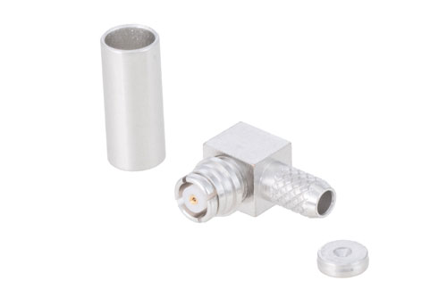 SMP Female Right Angle Non-Magnetic Connector Solder/Solder Attachment for RG316