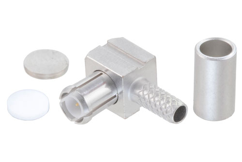 MCX Plug Right Angle Non-Magnetic Connector Crimp/Solder Attachment for RG316