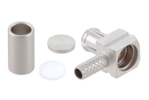 MCX Plug Right Angle Non-Magnetic Connector Crimp/Solder Attachment for RG316