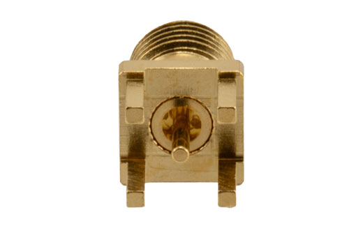 2.92mm Female PCB Mount Connector Solder Attachment Thru Hole, .200 Inches x .059 Inches Hole Spacing 40GHz VSWR1.2