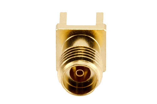 2.92mm Female PCB Mount Connector Solder Attachment Thru Hole, .200 Inches x .059 Inches Hole Spacing 40GHz VSWR1.2