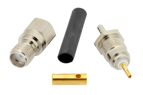 SMA Female Connector Solder Attachment For RG178, RG196