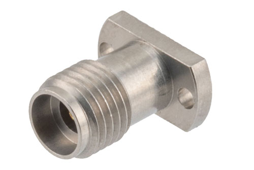 2.92mm Female 2 hole PCB Mount with Round Contact 42GHz VSWR1.2, 0.016 Inches Diameter Pin and 0.106 Inches Pin Length