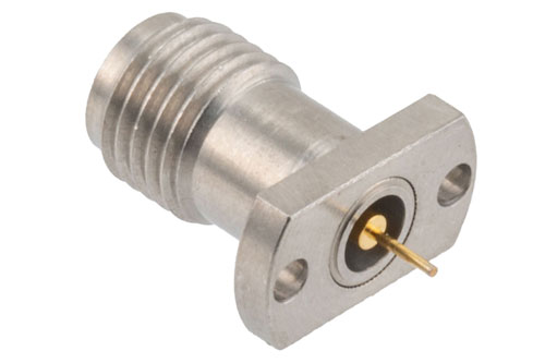 2.92mm Female 2 hole PCB Mount with Round Contact 42GHz VSWR1.2, 0.016 ...