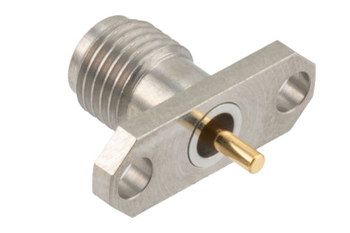 2.92mm Female 2 hole PCB Mount with Round Contact 40GHz VSWR1.2, 0.050 Inches Diameter Pin and 0.138 Inches Pin Length