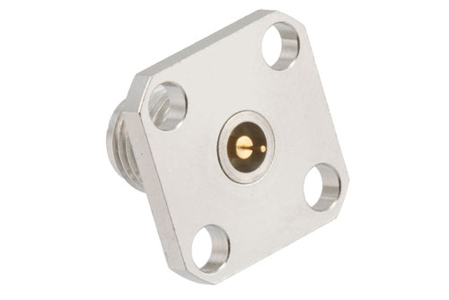 2.92mm Female 4 hole 0.5 inches SQ  with Round Contact 40GHz VSWR1.2, 0.012 Inches Diameter Pin and 0.059 Inches Pin Length
