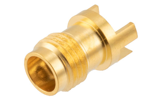 2.4mm Female PCB Mount, Round Contact 50GHz VSWR1.25, 0.098 Inches End Launch PCB Connector