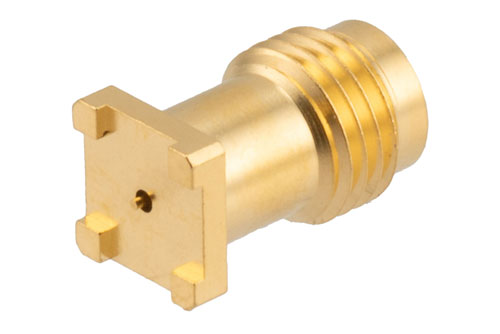 1.85mm Female PCB Surface Mount with Round Contact 67GHz VSWR1.3