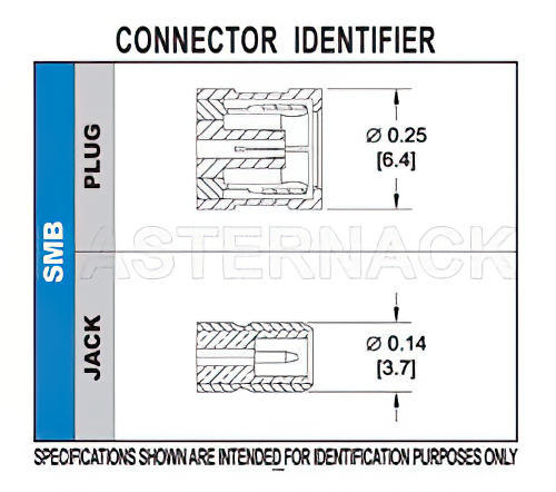 SMB Plug Right Angle Connector Crimp/Solder Attachment for RG55, RG142, RG223, RG400