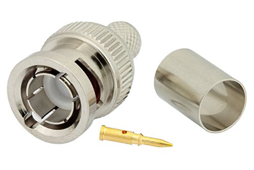 75 Ohm BNC Male Connector Crimp/Solder Attachment for RG6