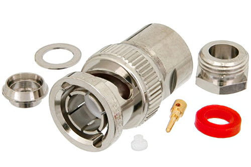 75 Ohm BNC Male Connector Clamp/Solder Attachment for RG59B/U, RG62, RG71