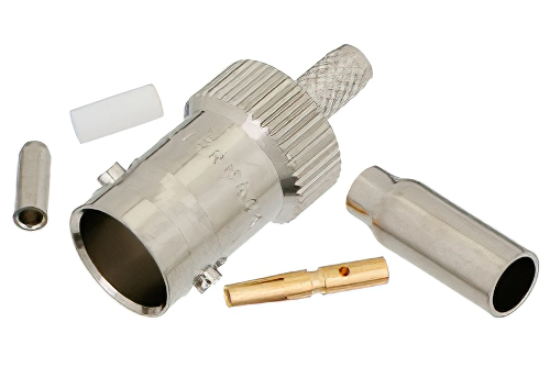 Pasternack PE4503 N Female Connector - 75 Ohm, 4 Hole Flange, Solder Attachment