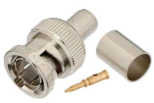 75 Ohm BNC Male Connector Crimp/Solder Attachment For PE-B305