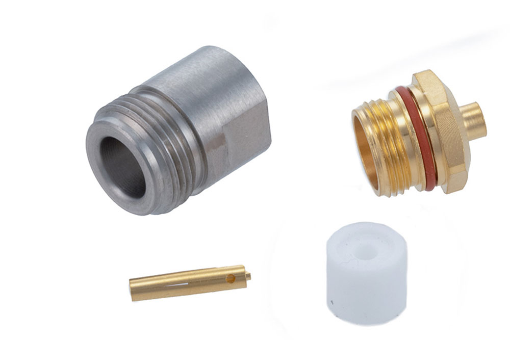 N Female Connector Solder Attachment for PE-SR402AL, PE-SR402FL, RG402