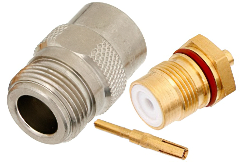 N Female Connector Solder Attachment for PE-SR405AL, PE-SR405FL, PE-SR405FLJ, RG405