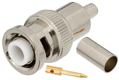 MHV Male Connector Crimp/Solder Attachment for RG55, RG141, RG142, RG223, RG400