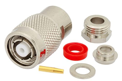 RP TNC Male Connector Clamp/Solder Attachment for RG58, RG55, RG141, RG142, RG223, RG400, RG303, PE-C195, PE-P195, LMR-195