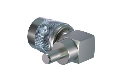 RP-TNC Male Right Angle Crimp Connector for RG55, RG141, RG142, RG223 and RG400 Cable