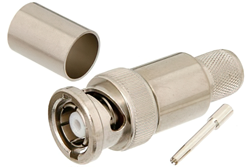 RP-BNC Male Connector Crimp/Solder Attachment for RG213, RG8