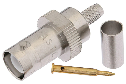 RP BNC Female Connector Crimp/Solder Attachment For RG55, RG141, RG142, RG223, RG400
