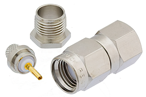 RP SMA Male Connector Clamp/Solder Attachment for RG55, RG58, RG141, RG142, RG223, RG303, RG400, PE-C195, PE-P195, LMR-195