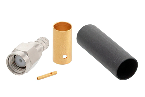 RP SMA Male Connector Solder Attachment For RG58, RG55, RG141, RG142, RG223, RG400