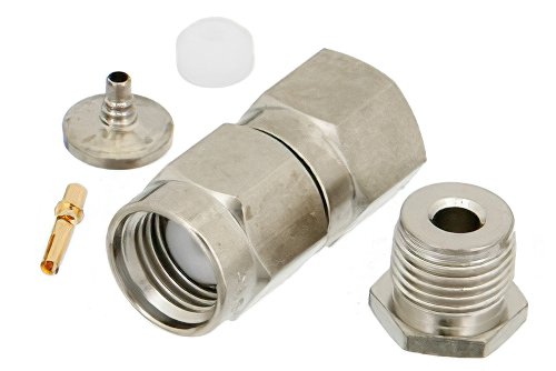 RP SMA Male Connector Clamp/Solder Attachment for RG178, RG196