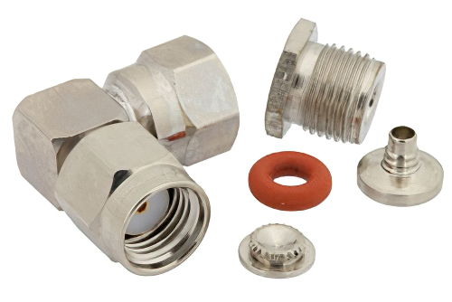 RP SMA Male Right Angle Connector Clamp/Solder Attachment For RG174, RG316, RG188