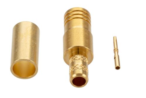 SMB Plug Connector Crimp Attachment for PE-C195, PE-P195, LMR-195, 0.195 Inch Cable