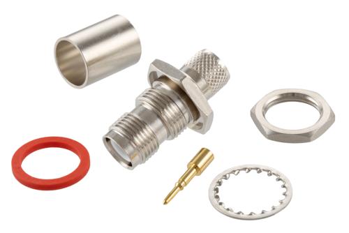 RP-TNC Jack Bulkhead Mount for RG213, RG8, RG215, RG213HV, LMR-400-FR, LMR-LW400, TCOM-400, LMR-400-LLPX, PE-B400, PE-B405