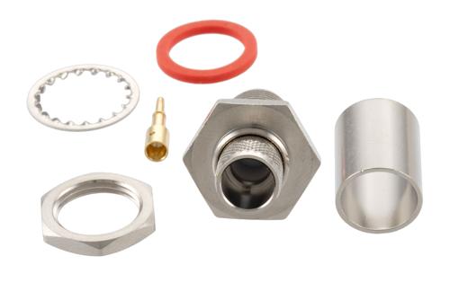 RP-TNC Jack Bulkhead Mount for RG213, RG8, RG215, RG213HV, LMR-400-FR, LMR-LW400, TCOM-400, LMR-400-LLPX, PE-B400, PE-B405