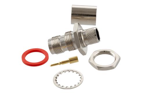 RP-TNC Jack Bulkhead Mount for RG213, RG8, RG215, RG213HV, LMR-400-FR, LMR-LW400, TCOM-400, LMR-400-LLPX, PE-B400, PE-B405