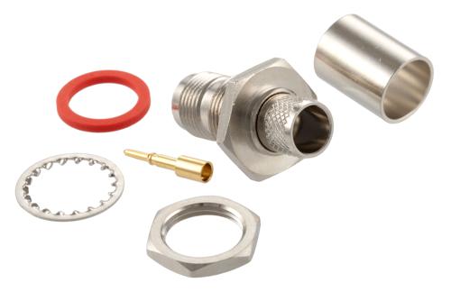 RP-TNC Jack Bulkhead Mount for RG213, RG8, RG215, RG213HV, LMR-400-FR, LMR-LW400, TCOM-400, LMR-400-LLPX, PE-B400, PE-B405