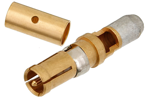 D-Sub Receptacle Contact Solder Attachment For RG180, RG195