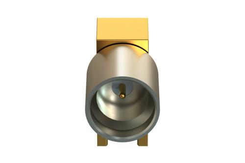 SMP Male Right Angle Engineering Grade Full Detent Connector Solder Attachment Thru Hole PCB
