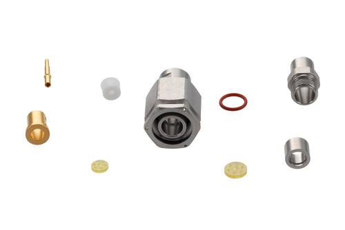 TNC Male Connector Clamp/Solder Attachment for PE-P142LL, with Lock Wire Holes