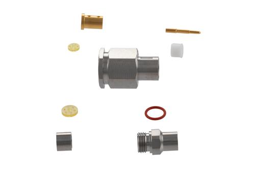 TNC Male Connector Clamp/Solder Attachment for PE-P142LL, with Lock Wire Holes