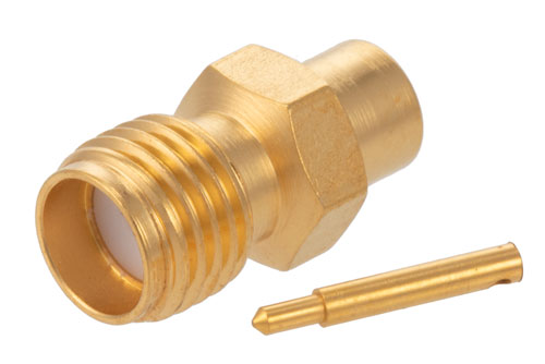 RP SMA Female Connector Solder Attachment For PE-SR402AL, PE-SR402FL, RG402