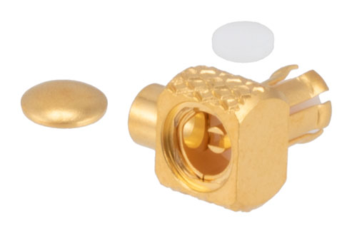 MCX Plug Right Angle Connector Solder Attachment for PE-SR405AL, PE-SR405FL, PE-SR405FLJ, PE-SR405TN, RG405