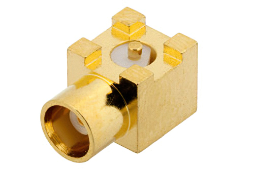 MCX Jack Right Angle Connector Solder Attachment Surface Mount PCB