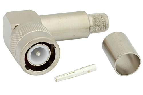 C Male Right Angle Connector Crimp/Solder Attachment for RG214, RG9, RG225, RG393