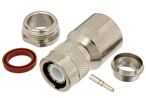 C Male Connector Clamp/Solder Attachment for RG14, RG217