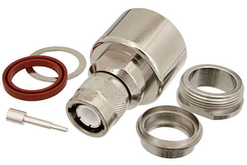 C Male Connector Clamp/Solder Attachment For RG218