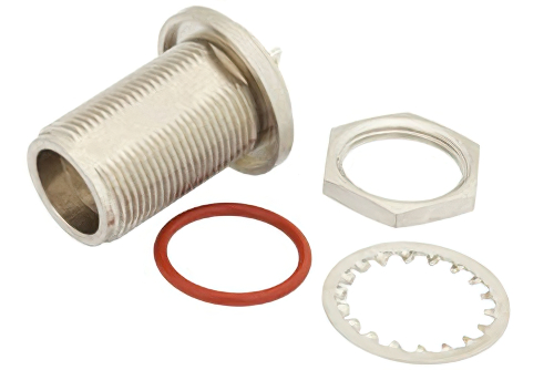 SC Female Bulkhead Mount Hermetically Sealed Connector Solder Attachment Eyelet Terminal, .655 inch D Hole