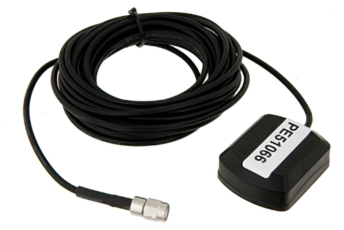 GPS Passive Antenna Operates From 1.5724 GHz to 1.5784 GHz With a Typical 0 dBi Gain SMA Male Input Connector on 16 ft. of RG174 Rated
