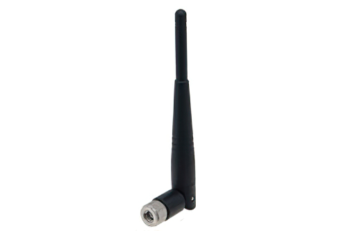 Rubber Duck Portable Antenna Operates From 2.3 GHz to 2.7 GHz With a Nominal 2 dBi Gain SMA Male Input Connector