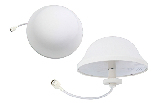 Dome Antenna Operates From 700 MHz to 2.5 GHz With a Nominal 3 dBi Gain TNC Male Input Connector on 6.5 in. of RG58-P