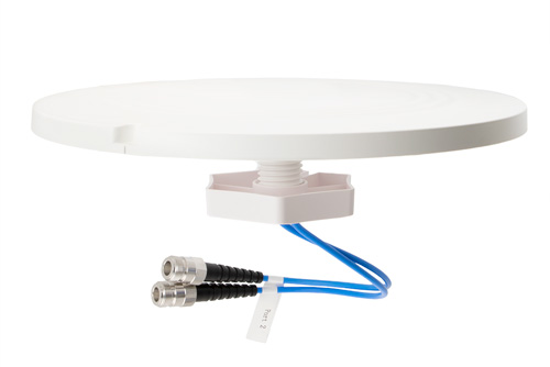 617-960 MHz / 1350-2700 MHz / 3300-3800 MHz / 4900-6000 MHz Low PIM Rated HH-pol MIMO Omni Antenna, Low Profile, 2 x Type N Female Connector